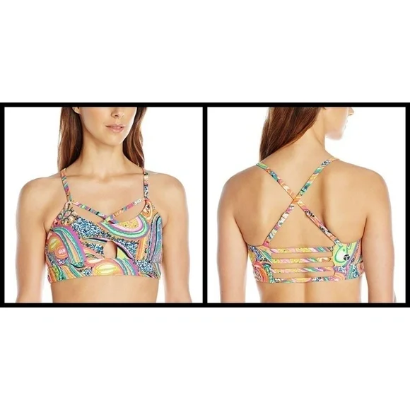 💕TRINA TURK💕 Mediterranean Paisley Sports Bra M NWT